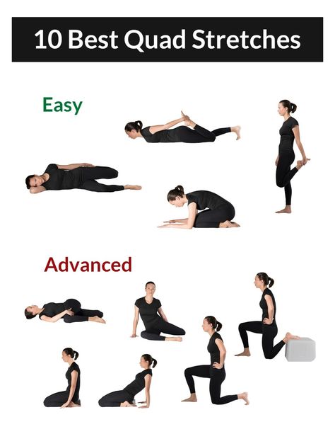 Hip Stretches For Runners, Quad Stretches, Quad Muscles, Stretches For Runners, Quads And Hamstrings, Quad Stretch, Tight Hamstrings, Stretch Routine, Quad Exercises