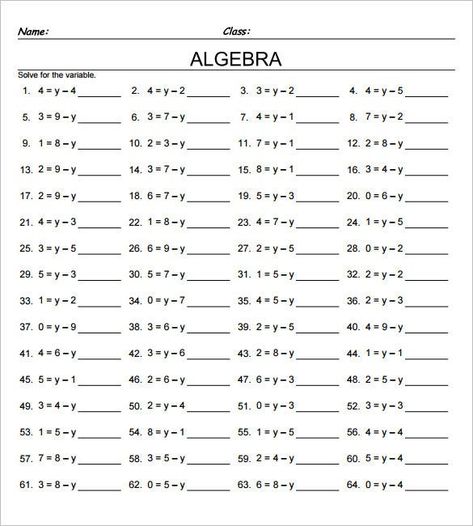 13+ 7th Grade Algebra Worksheet Templates – Free Word & PDF Documents Download | Free & Premium Templates