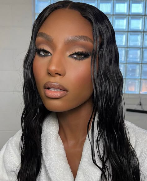 Unapproachable Makeup, Birthday Makeup Looks, Sultry Makeup, Bold Makeup Looks, Soft Makeup Looks, Makeup For Black Skin, Brown Skin Makeup, Birthday Makeup, Power Of Makeup