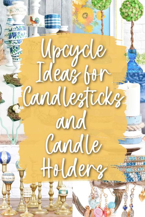 Candlestick Repurpose, Diy Hat Stand, Diy Wooden Candle, Upcycled Candle Holders, Repurposed Candle Holders, Candle Repurpose, Candle Upcycle, Wooden Candle Stand, Selfie Filters