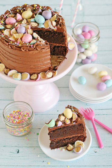 Chocolate Malt Cake - Glorious Treats Chocolate Malt Cake, Easter Cake Easy, Easter Cake Recipes, Perfect Chocolate Cake, Dessert Parfait, Easter Sweets, Easter Desserts Recipes, Kid Desserts, Chocolate Malt