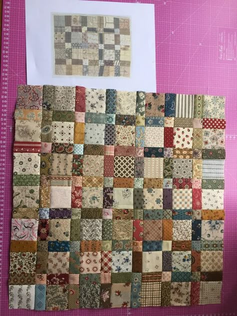 Gathering Ideas for Modern Scrappy Quilts - Victorian Sweatshop Forum Beige Quilts Ideas, Farmhouse Quilts, Civil Wars, Scrappy Quilt Patterns, Scrap Quilt Patterns, Miniature Quilts, Patchwork Quilt Patterns, Scrappy Quilt, Scrap Fabric