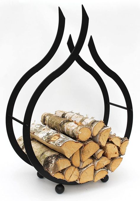 Wood Holder Diy Firewood Storage Indoor, Wood Holder For Fireplace, Firewood Holder Indoor, Indoor Firewood Rack, Fireplace Metal, Firewood Stand, Firewood Storage Indoor, Outdoor Firewood Rack, Firewood Holder