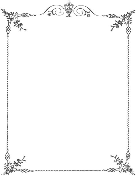 Elegant Page Borders                                                                                                                                                     More Church Announcements, Wedding Borders, Vintage Clipart, Border Templates, The Graphics Fairy, Page Borders Design, Frame Border Design, Vintage Borders, Free Frames