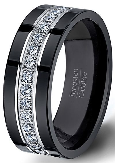 Men Wedding Bands, Mens Wedding Bands Black, Tungsten Jewelry, Wedding Bands For Him, Stacked Wedding Bands, Mens Diamond Wedding Bands, Mens Wedding Bands Tungsten, Black Tungsten Rings, Black Wedding Band