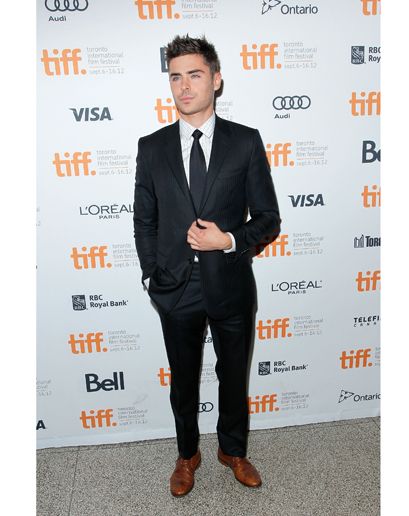 Zac Efron's 13 Most GQ Moments | Black suit brown shoes, Wedding suits men  black, Black pants men