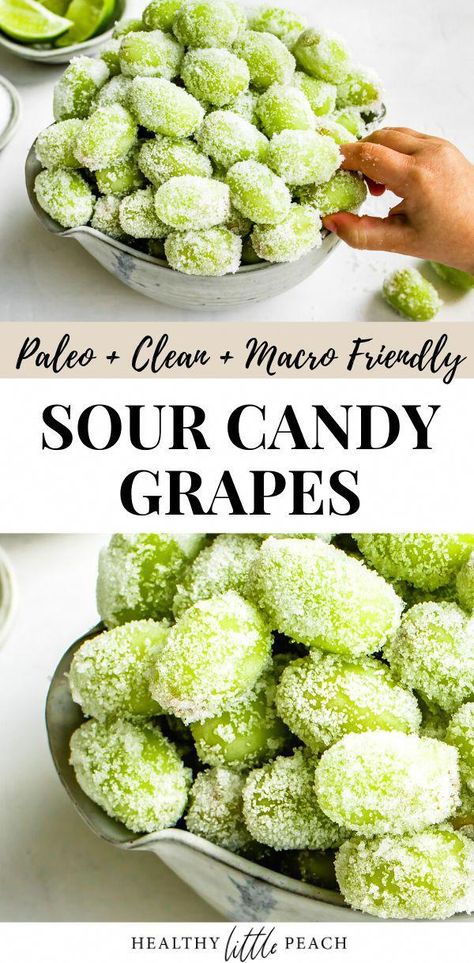 Sour Candy Grapes, Dorm Snacks, Peach Healthy, Healthy Little Peach, Candy Grapes, Plats Healthy, Frozen Grapes, Paleo Snacks, Healthy Snacks Easy