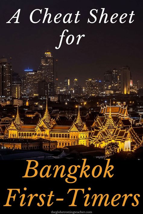 A Cheat Sheet for Bangkok First-Timers - Plan a trip to amazing Bangkok! Use this guide to plan your Bangkok itinerary with the best things to see and do. Get Bangkok tips on where to stay and how to get around the city. #Asia #thailand #bangkok #SEAsia #travel #traveltips #Temples #bucketlist #wanderlust #thai #asiatravel Bangkok Guide, Bangkok Itinerary, Bangkok Travel Guide, Thailand Travel Destinations, Thailand Itinerary, Thailand Adventure, Thailand Vacation, Thailand Travel Tips, Thailand Travel Guide