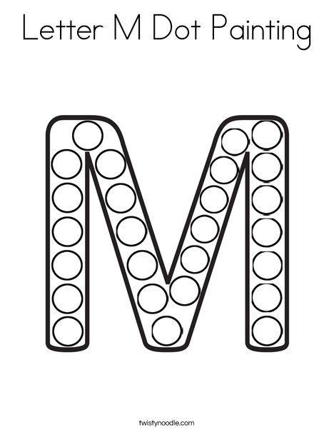 Letter M Dot Painting Coloring Page - Twisty Noodle Letter M Dot Worksheet, Letter M Activities For Toddlers, Letter M Crafts For Preschoolers, Moses Coloring Page, Letter M Activities For Preschool, Letter M Coloring Page, Letter M Craft, Letter M Art, Letter Practice Preschool