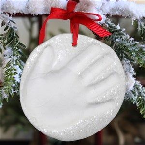 Baby Handprint Ornament, Clay Handprint, Handprint Ornaments, Handprint Christmas, Baby Handprint, Clay Baby, Handprint Crafts, Baby Diy, Ornament Kit