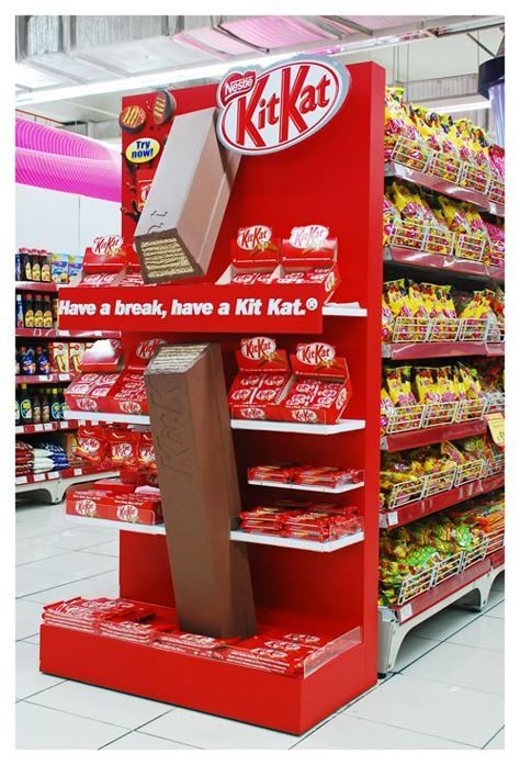 Awesome Nestle Kitkat Gondola End | point of purchase | Design & Production - Point of Sale - Point of Purchase - Retail Display - shop displays - retail POS display solutions at www.POPAI-Global.com Supermarket Display, Pos Design, Shopper Marketing, Point Of Sale Display, Retail Design Display, Supermarket Design, Cardboard Display, Pos Display, Retail Inspiration