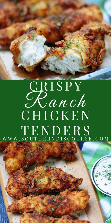 Healthy Chicken Italian Recipes, Ranch Seasoning Dinner Recipes, Turkey Tender Recipes, Delicious Southern Dinner Recipes, Quick Chicken Strip Recipes, Hordovers Easy Recipes, Chicken Strip Appetizers, Chicken Breast Appetizer Recipes, Chicken Sunday Dinner Ideas