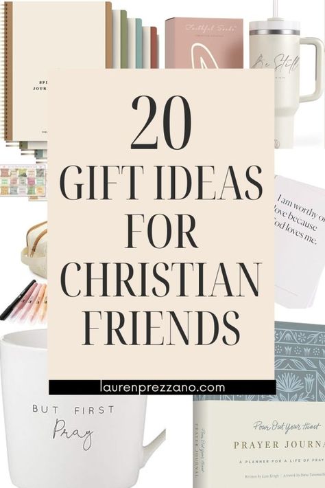 Discover 20 gift ideas for Christian friends | Christian friendship gift ideas | Christian friends gift ideas | Christmas gift ideas for Christian friends Gifts For Sisters In Christ, Christian Gifts For Her, Intentional Gifts For Friends, Worship Team Appreciation Gifts, Group Friend Gifts, Gift Ideas For Christians, Christian Gift Baskets For Women, Faith Gifts Ideas, Gift Ideas For Bible Study Group