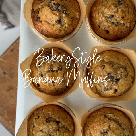 Bakery Style Banana Muffins Muffin Recipes Banana Nut, Banana Muffins With Mayonnaise, Bakery Style Banana Nut Muffins, Large Banana Muffins, Banana Muffins Bakery Style, Bakery Banana Muffins, Simple Banana Muffins, Bakery Style Banana Muffins, Banana Muffins Moist