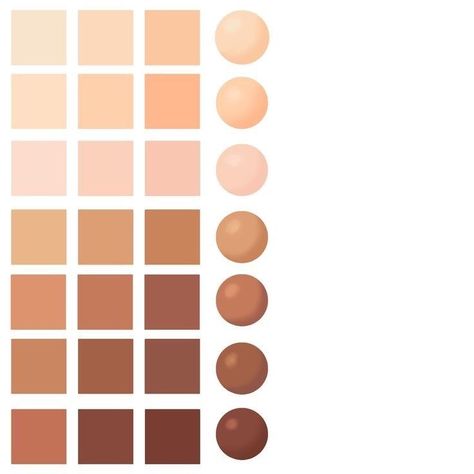 Tan Skin Color Palette Drawing, Color Wheel Skin Tone, Dark Skin Color Palette, Skin Tones Palette, Skin Tone Palette, Skin Tone Chart, Skin Palette, Tan Skin Tone, Color Palette Challenge