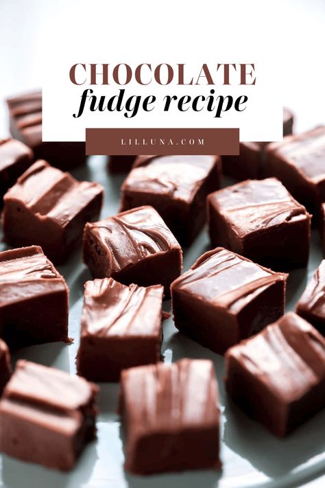 This chocolate fudge recipe is a rich, smooth, and creamy indulgent dessert, the perfect treat for making and sharing with others. #chocolatefudge #fudge #chocolate #dessert Creamy Fudge Recipes, Creamy Fudge Recipe, Easy Chocolate Fudge Recipe, Classic Chocolate Fudge, Cookies And Cream Fudge, Sharing With Others, Chocolate Fudge Recipe, Homemade Candy Bars, Easy Chocolate Fudge