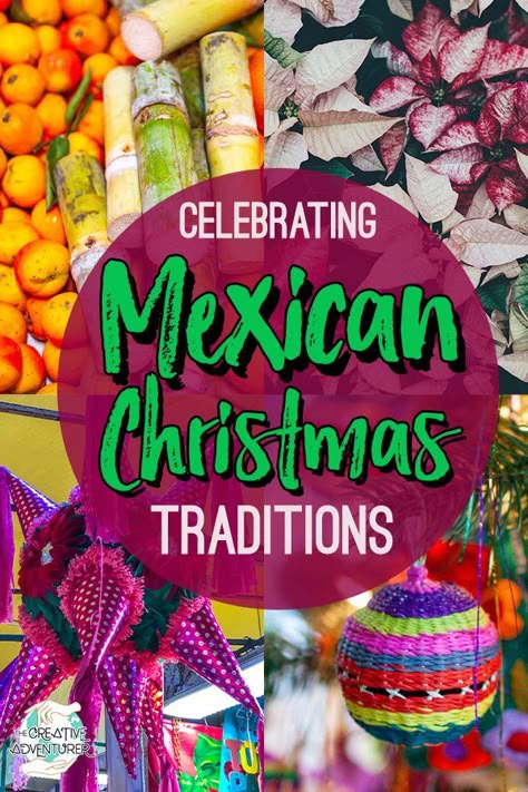 Mexican Christmas Food, Mexican Christmas Traditions, Christmas Traditions Around The World, Festive Salad, Soup With Pork, Fiesta Christmas, Christmas Fiesta, Mexican Christmas Decorations, Stuffed Pork Loin