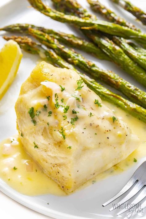 Baked Chilean Sea Bass Recipe - Wholesome Yum Sea Bass Dinner Ideas, Fish With Buerre Blanc, Recipes For Bass Fish, Striped Sea Bass Recipes, Parmesan Crusted Sea Bass Recipes, Keto White Fish Recipes, Easy Chilean Sea Bass Recipe, Ina Garten Chilean Sea Bass Recipe, Sea Base Recipe