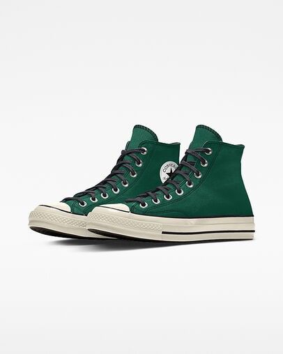 Olive Green Sneakers, Leather Chuck Taylors, Womens High Top Shoes, Star Boots, Green Converse, Jack Purcell, Custom Boots, Green Sneakers, Purple Shoes