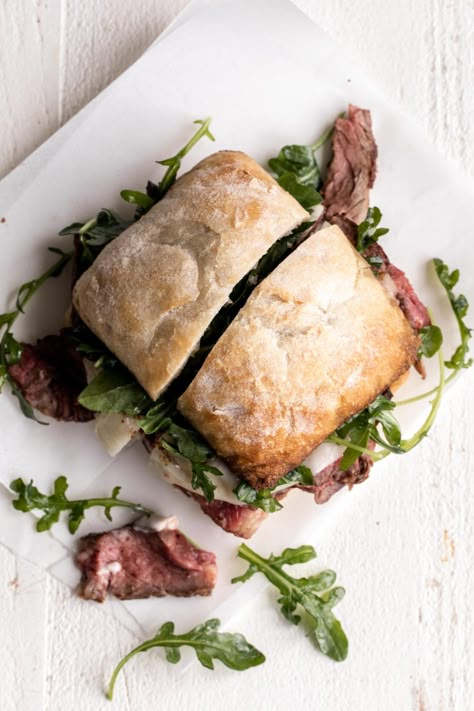 Ribeye Steak Sandwich, Roast Beef And Horseradish, Steak Sandwich Recipe, Horseradish Mayo, Ciabatta Rolls, Steak Sandwich Recipes, Burger Hot Dog, Sliced Roast Beef, Beef Sandwiches