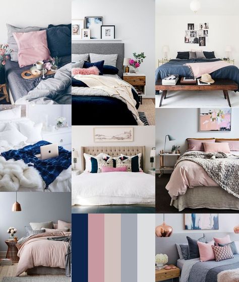 Check my other "HOME DECOR IDEAS" Videos pink duvet cover. #amazonaffiliate Dorm Room Color Schemes, Dorm Room Colors, Navy Bedrooms, Girls Dorm Room, Room Color Schemes, Bedroom Color Schemes, Trendy Bedroom, Simple Bedroom, Bedroom Colors