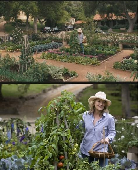 vegetable garden in its complicated movie | want the garden from the movie "It's Complicated" Its Complicated Movie, Its Complicated, Perennial Garden Design, Vegetable Garden Planner, Raised Vegetable Gardens, It's Complicated, Potager Garden, Nancy Meyers, Coastal Grandmother