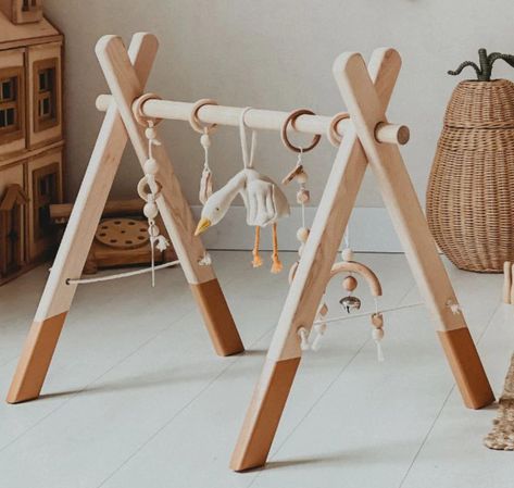 Wooden Baby Play Gym Newborn Montessori Baby Gym Frame Activity Center With Sensory Ball and Hanging Toys Perfect Baby Shower Gift - Etsy Newborn Montessori, Newborn Play, Wooden Play Gym, Wooden Baby Gym, Baby Play Gym, Baby Activity Center, Montessori Baby, Play Gym, Baby Christmas Gifts