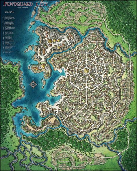 Inkarnate City Map, D&d City Map, Dnd City Art, Dnd Maps Town, City Fantasy Map, Dnd Maps World, Fantasy Kingdom Cities, Fantasy City Maps, Dnd City Map