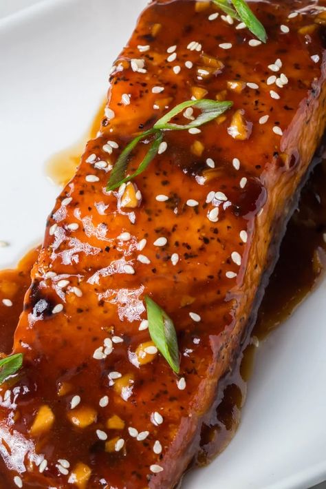 Soy Ginger Salmon In Less Than 30 Minutes 1 Ginger Scallion Salmon, Salmon Recipes Baked Soy Sauce, Salmon With Ginger Soy Sauce, Soy Ginger Salmon, Sockeye Salmon Recipes, Salmon Dinners, Sesame Salmon, Soy Ginger Sauce, Soy Ginger