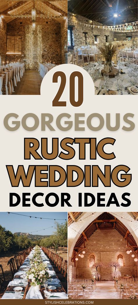 20 Gorgeous Rustic Wedding Decor Ideas Upscale Rustic Wedding, Wedding Decor Boho Rustic, Wedding Ideas Boho Rustic, Rustic Vow Renewal Ideas, Barn Decorating Ideas Wedding, Country Style Wedding Ideas, Summer Rustic Wedding Ideas, Elegant Rustic Wedding Ideas, Rustic Outdoor Wedding Ideas