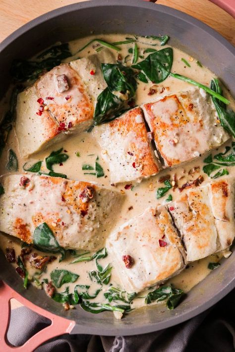 Paleo Mahi Mahi in Creamy Sun Dried Tomato Sauce (Whole30, Keto) – What Great Grandma Ate Creamy Sun Dried Tomato Sauce, Mahi Mahi Recipe, Mahi Mahi Recipes, Recipes Whole 30, Paleo Fish Recipes, Paleo Fish, Sun Dried Tomato Sauce, Whole30 Dinners, Whole30 Keto