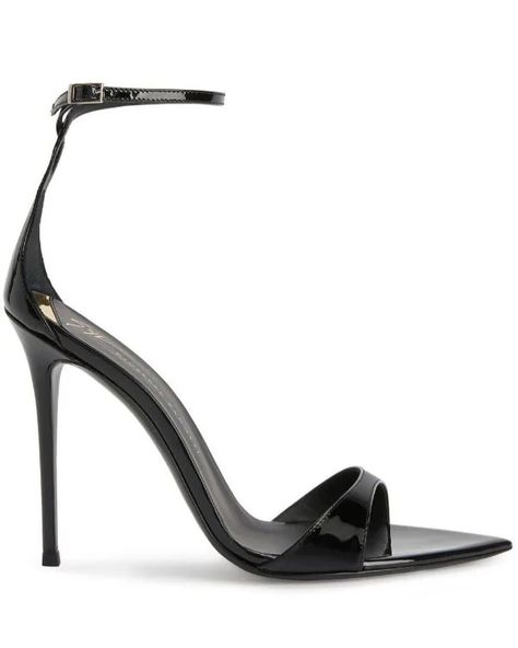 Black Intriigo Strap,Open pointed toe • Pin-buckle ankle strap Heel: 3.5 Color: Black Price: 4,000 Sizes: 38,39,40 Black Strappy Heels, High Heels Sandals, Ankle Strap Heels, Heels Sandals, Strappy Heels, High Heel Sandals, Ankle Strap, Sandals Heels, High Heels