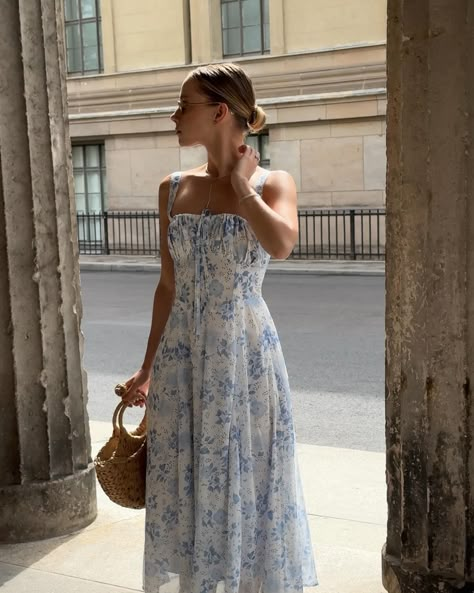 dress season shop the outfit following the link in bio 🔗 dress @rihoas_official sunglasses @miumiu bag @sinsay shoes @kazar jewellery @theofficialpandora . . #softgirloutfit #softgirlstyle #softgirlfashion #softgirlaesthetic . . . soft girl aesthetic, soft girl style , soft girl dress , soft girl outfit , soft girl fashion , straw bag , summer dress , espadrilles Aesthetic Female Outfits Soft, Soft Girl Style Outfits, Softgirl Core, What Aesthetic Am I, Pastel Dress Outfit, Sweet Girl Aesthetic, Sunglasses Miumiu, Soft Girl Clothing, Soft Girl Dress