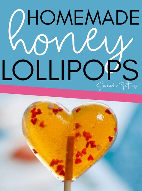 These easy homemade honey lollipops make the perfect treat for your kids, gift for a friend or a soothing lollipop for when you have a cold! Grab the recipe here! #honeylollipop #diysucker #diy #giftideas Homemade Candy Lollipops, Honey Suckers Recipe, Homemade Lollipops Recipes, Honey Suckers, Homemade Suckers, Homemade Lollipop, Honey Lollipops, Russian Sweets, Lollipops Recipe