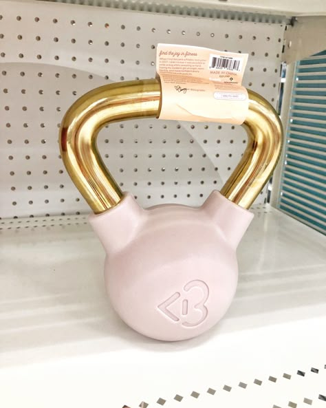 Select workout gear is 20% off at Target right now! 🙌🏼 I LOVE the Blogilates line they have— it’s all so cute! Spotted this 15 lb kettlebell in stores the other day! Perfect time to grab some gear to accomplish your fitness goals this year. 💪🏼 #Target #TargetStyle #TargetFinds #TargetTrends #fitness #workout #exercise #fitnessgear #weights #dumbbell #weightrack #exercisebands #exerciseequipment #fitnessgift #blogilates #yoga #yogamat #waterbottle #jumprope #sale #newyear #giftsforher #girlgi Cute Gym Equipment, Cute Workout Equipment, Cute Dumbbells, Pink Weights, Workout Wishlist, Cute Spiral Notebooks, Flexibility Dance, Fitness Vision Board, Liv Pure