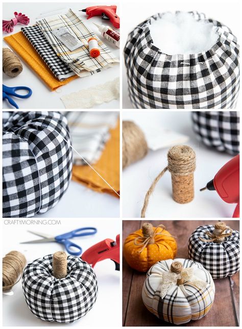 Material Pumpkins, Make Fabric Pumpkins, Diy Fabric Pumpkins, Pumpkin Tutorial, Pumpkin Patterns, Fall Pumpkin Crafts, Eco Crafts, Fall Sewing, Fall Thanksgiving Decor