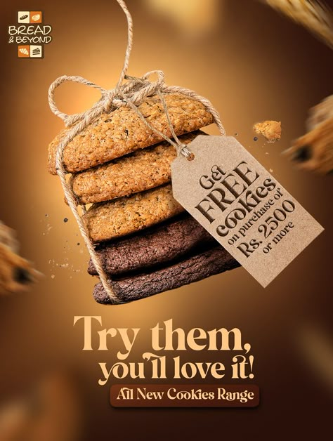 Bread & Beyond | Social Media & Posters Bakery Design Poster, Advertising Posters Design, Cookie Poster Ideas, Bread Social Media Design, Bakery Poster Design Ideas, Bakery Social Media Design, Bakery Advertisement, Bakery Ads, Bakery Social Media