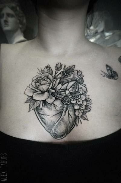 T Alex Tabuns, Anatomy Tattoo, Anatomical Heart Tattoo, Blackout Tattoo, Skeleton Hand Tattoo, 1 Tattoo, Anatomical Heart, Tattoo Flash Art, Great Tattoos