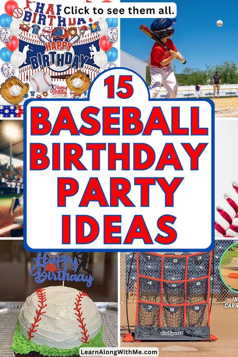 Here are some fun baseball birthday party ideas for kids.  These ideas can help coach you to having a great season...I mean birthday party.   There are ideas on what to play during the party, some baseball decoration ideas, goodie bag ideas and more.  Click to check them out. Baseball Theme Carnival Games, Baseball 30th Birthday Party, Baseball Birthday Games, Games For Baseball Theme Party, Boys Baseball Birthday Party Ideas, Baseball Party Diy, Baseball Theme Birthday Party Games, Outdoor Baseball Party Ideas, Baseball Themed Birthday Party Ideas