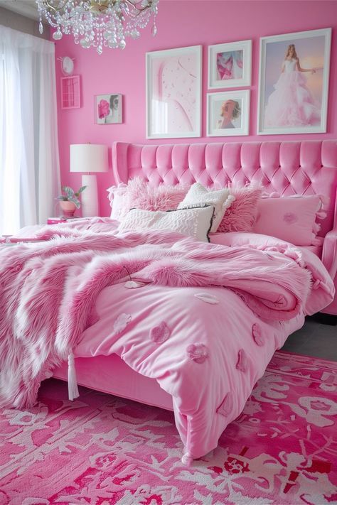 Hi Friends Some Surprise able Thing is waiting for you click on the given below link Bright Pink Girls Bedroom, Cute Teen Girl Bedroom Ideas, Pink Velvet Bed, Hot Pink Bedroom, Girly Pink Bedroom, Modern Apartment Living Room, Teen Girl Bedroom Ideas, Pink Bedroom For Girls, Pink Girl Room