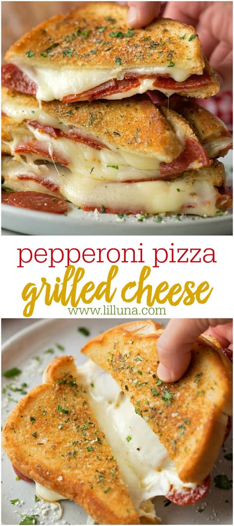 Pizza Grilled Cheese Recipes, Pizza Grilled Cheese, Best Sandwich Recipes, Grilled Cheese Sandwiches, Grilled Cheese Recipes, Ground Beef Recipes For Dinner, Best Sandwich, Cheese Recipe, God Mat