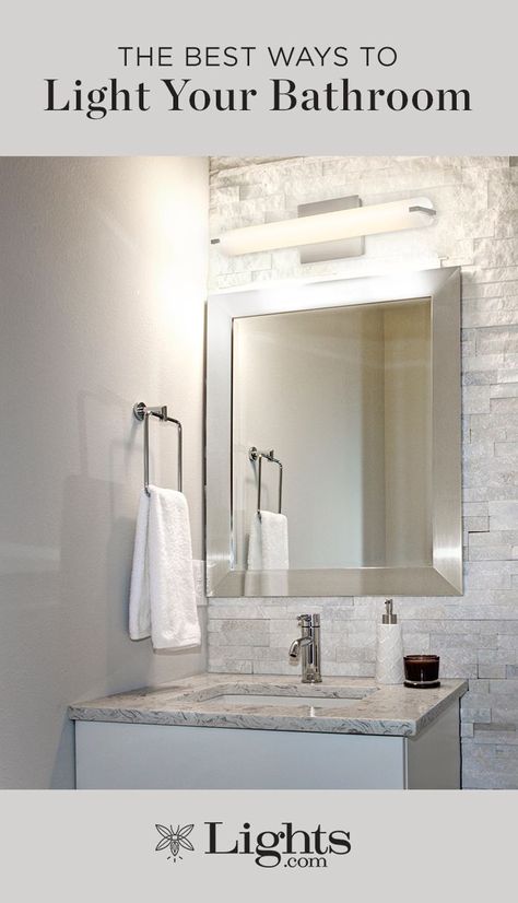 Best Bathroom Lighting Over Mirror, Small Bath Lighting, Bathroom Low Light, Led Vanity Lights Bathroom, Bathroom Lighting And Mirror Ideas, Bathroom Side Lights, Light Fixtures For Bathroom Vanity, Bath Lighting Over Mirror, Lighting Small Bathroom