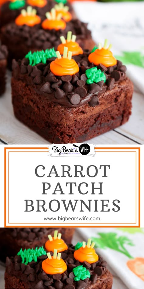 Easter Bake Sale, Adorable Desserts, Easter Bake, Easter Cupcakes Easy, Easter Brownies, Southern Comfort Food Recipes, Carrot Patch, Easter Snacks, Spring Treats