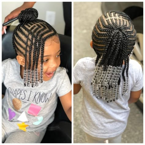 Girls Braided Hairstyles Kids, Kids Cornrow Hairstyles, Black Baby Girl Hairstyles, Toddler Braided Hairstyles, Black Kids Braids Hairstyles, Kid Hair Styles, Girly Hairstyles, Kids Hair Styles, Easter Hairstyles For Black Women