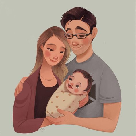 Family Drawing Illustration, Illustration Art Kids, Open Communication, Family Drawing, Baby Illustration, Family Painting, Family Cartoon, Strong Family, Book Illustration Art