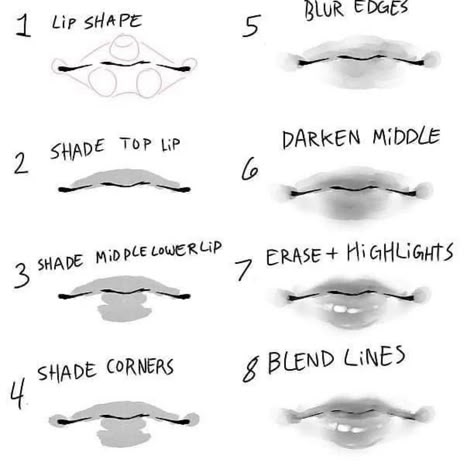 37 Best Step by Step Lip drawing Tutorials to follow - atinydreamer Drawing Tuts, Lip Drawing, Mouth Drawing, Eye Drawing Tutorials, Drawing Tutorial Face, Digital Art Beginner, Lips Drawing, Sketches Tutorial, Art Tools Drawing