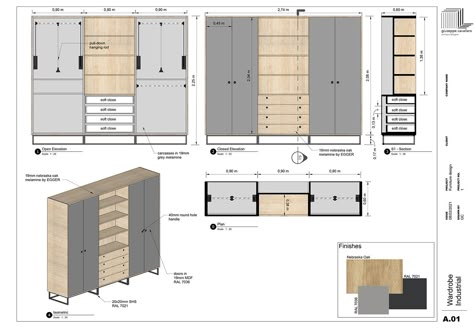 BEDROOM FURNITURE DESIGN on Behance Wardrobes In Small Bedrooms, Wardrobe Working Drawing, Wardrobe Details Interior Drawing, Wardrobe Elevation Design, 3d Furniture Design, Interior Drawings Detail, Interior Design Details Drawing, Wardrobe Detail Drawing, Furniture Layout Ideas For Bedrooms