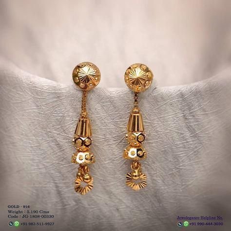 Gold diamond drop earrings