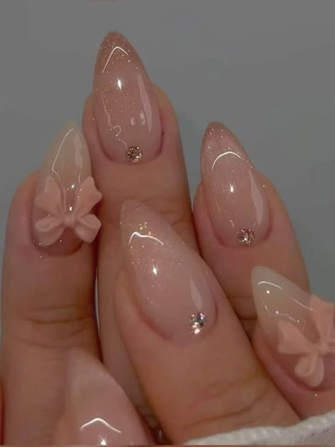 Sweet 16 Nails, Room Inspired, Hello Nails, Glittery Nails, Girly Acrylic Nails, Blush Nails, Really Cute Nails, Wedding Nail, Her Nails