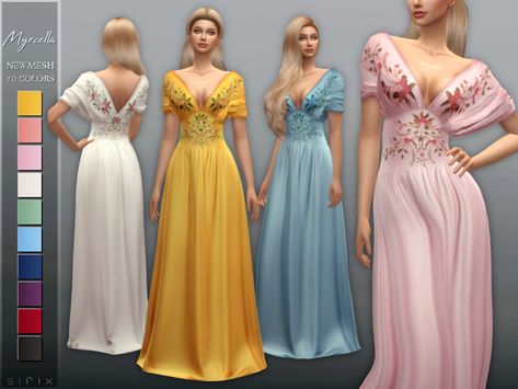 Sifix's Myrcella Dress Sims 4 Cc Maxis Match Clothing Shirt, Sims 4 Acotar Cc, Myrcella Baratheon, Game Of Thrones Dress, Sims Medieval, Alpha Cc, Die Sims 4, Royal Clothes, Pelo Sims